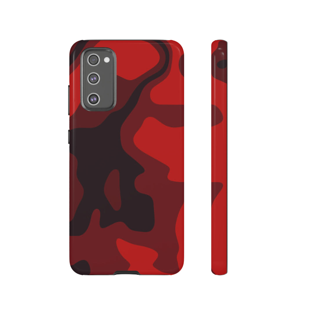 Cute Phone Case | Cool Camouflage Red Black Samsung Phone Case | Galaxy S23 Case, S22 Case, S21, S20 | 2 Layered Case - Studio40ParkLane