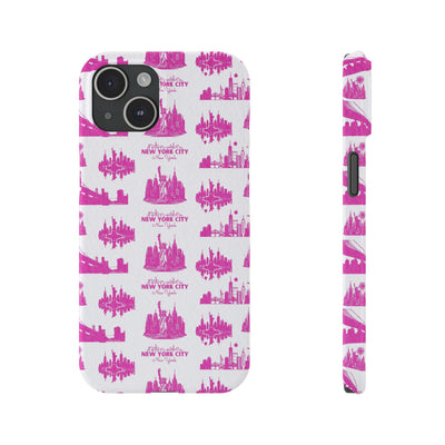 New York Skyline Pink Collage Coquette Gift for Her Cute Phone Cases for Iphone 16 Pro Max | iPhone 15 Case | iPhone 15 Pro Max Case, Iphone 14, Iphone 14 Pro Max, Iphone 13 12 11 8 7