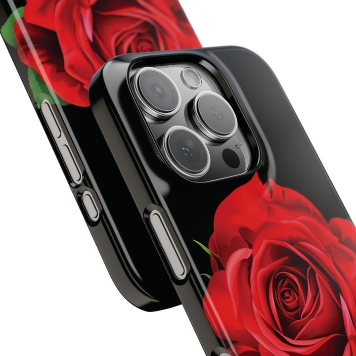 Slim Custom Personalized Red Rose Flowers Gift for Her Cute Phone Cases for Iphone 16 Pro Max | iPhone 15 Case | iPhone 15 Pro Max Case, Iphone 14, Iphone 14 Pro Max, Iphone 13 12 11 8 7 - Studio40ParkLane