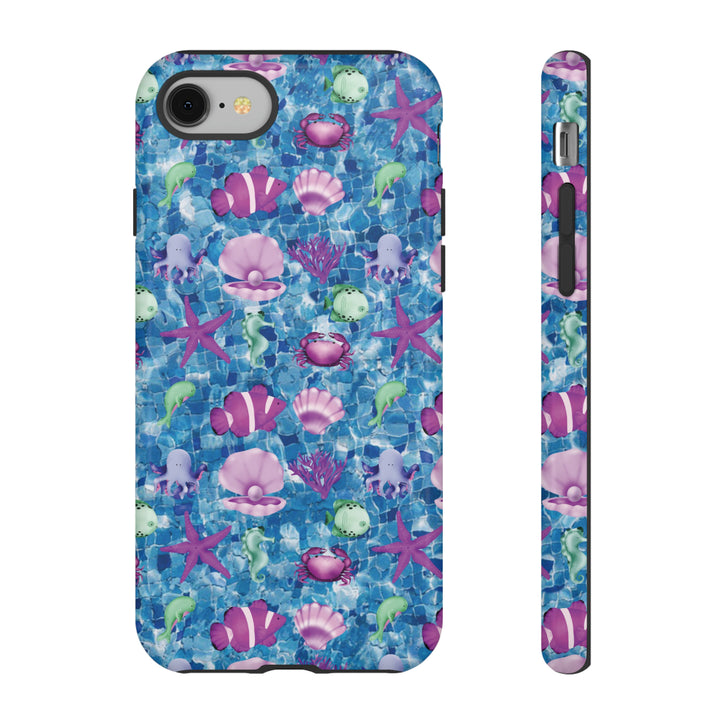 Cute IPhone Case | Blue Pink Under The Sea, iPhone 15 Case | iPhone 15 Pro Case, Iphone 14 Case, Iphone 14 Pro Max Case, Protective Iphone Case - Studio40ParkLane