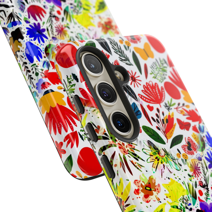 Impact Resistant, Colored Flowers, Cute Phone Cases for Samsung S24, S23, S22, S21, IPhone 15 pro Iphone 14 pro Iphone 13 IPhone 12 Iphone 11 - Studio40ParkLane