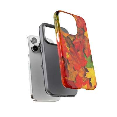 Fall Leaves Impact Resistant, Cute Phone Cases for Samsung S24, S23, S22, S21, IPhone 15 pro Iphone 14 pro Iphone 13 IPhone 12 Iphone 11