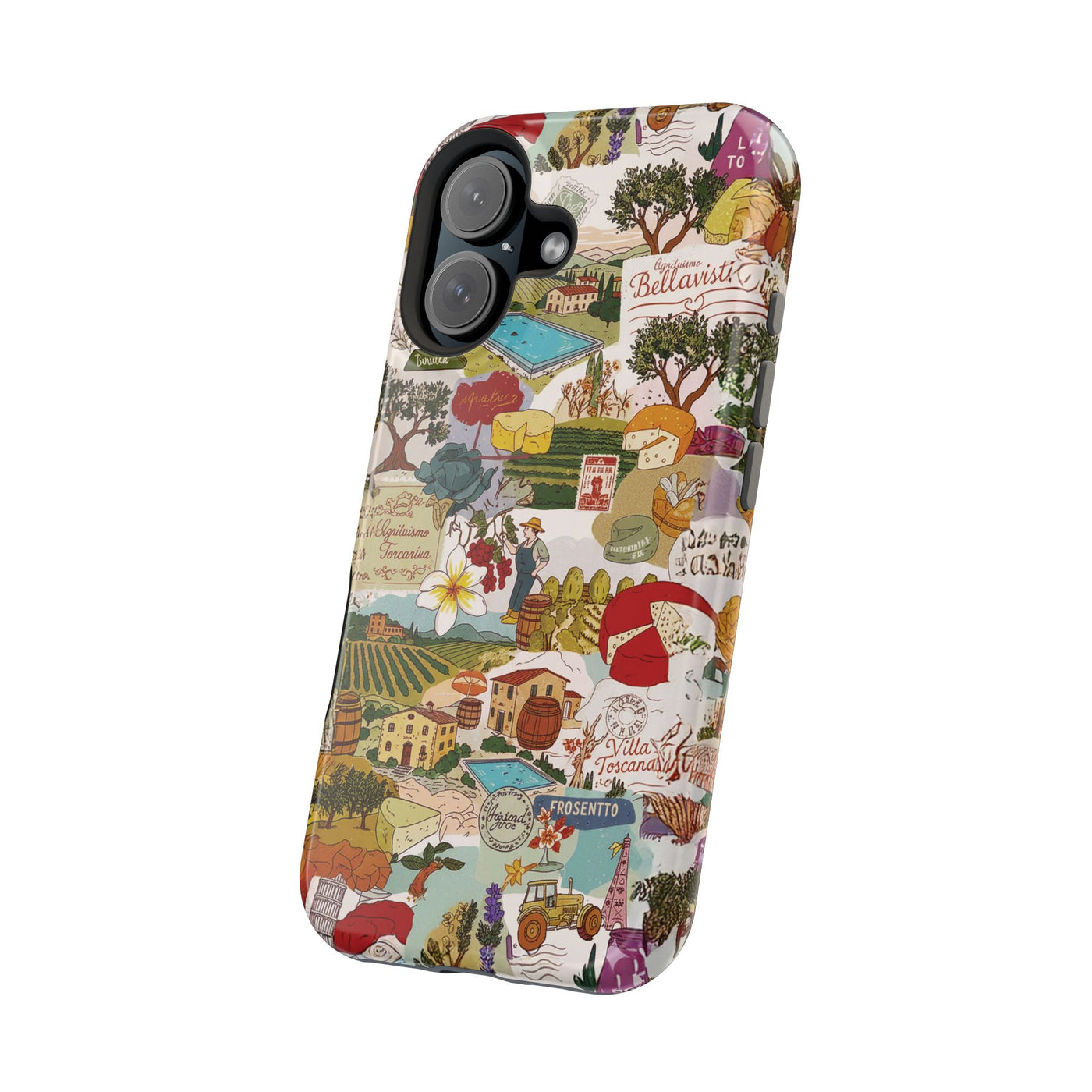 Italy Tuscany Coquette Collage Tough Magsafe Cute Phone Cases for Iphone | iPhone 17 Pro Max Case, Iphone 16, Iphone 15 14 13 12 11 10 9 - Studio40ParkLane