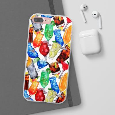 Cute Flexi Phone Cases, For Iphones and Samsung Galaxy Phones, Tropical Summer Fruit Cocktails, Galaxy S23 Phone Case, Samsung S22 Case, Samsung S21, Iphone 15, Iphone 14, Iphone 13