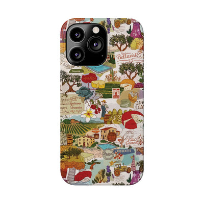 Slim Italy Tuscany Coquette Collage Cute Phone Case for Iphone 17 - | iPhone 16 Pro Max Case | iPhone 15 Case Iphone 14 13 12 11 10 9 8 7 - Studio40ParkLane