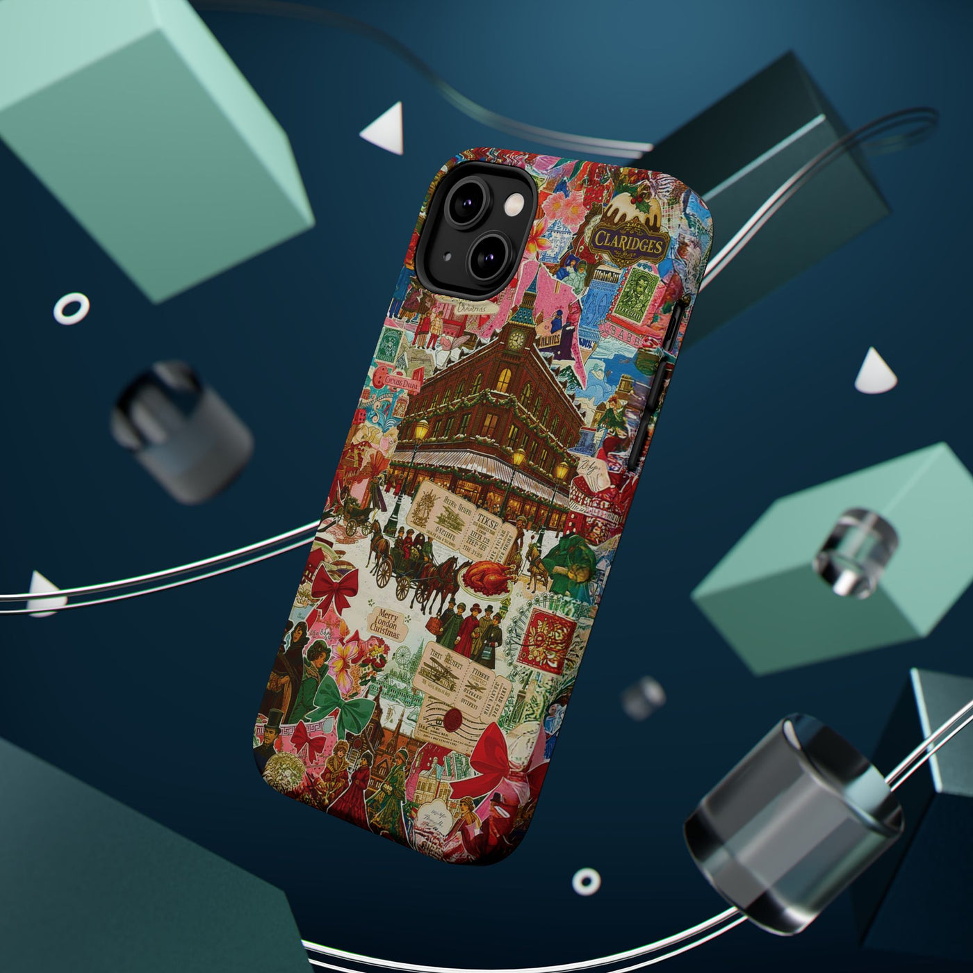 Aesthetic Tough Magsafe London Coquette Collage Phone Case - For iPhone 17 Pro Max iPhone 16 Pro iPhone 15 Iphone 14 Plus 13 Pro 12 11 10 - Studio40ParkLane