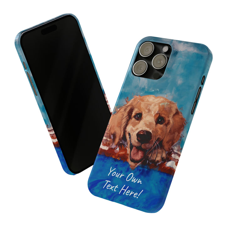 Slim Personalized Cute iPhone Cases - | iPhone 15 Case | iPhone 15 Pro Max Case, Iphone 14 Case, Iphone 14 Pro Max, Iphone 13, Golden Retriever Dog - Studio40ParkLane