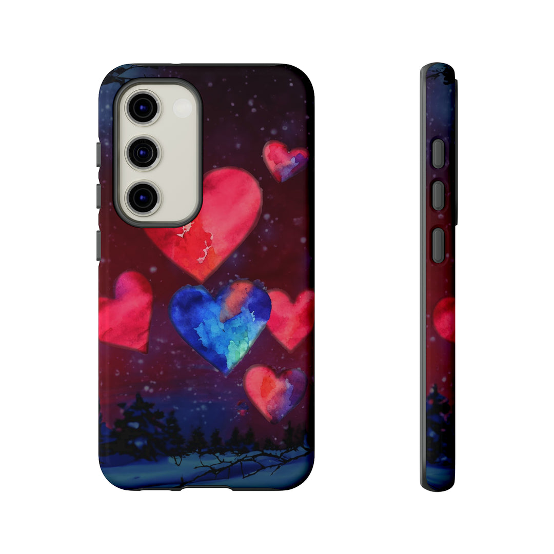 Cute Samsung Phone Case | Aesthetic Samsung Phone Case | Galaxy S23, S22, S21, S20 | Luxury case, Rising Hearts Night Phone Case - Studio40ParkLane