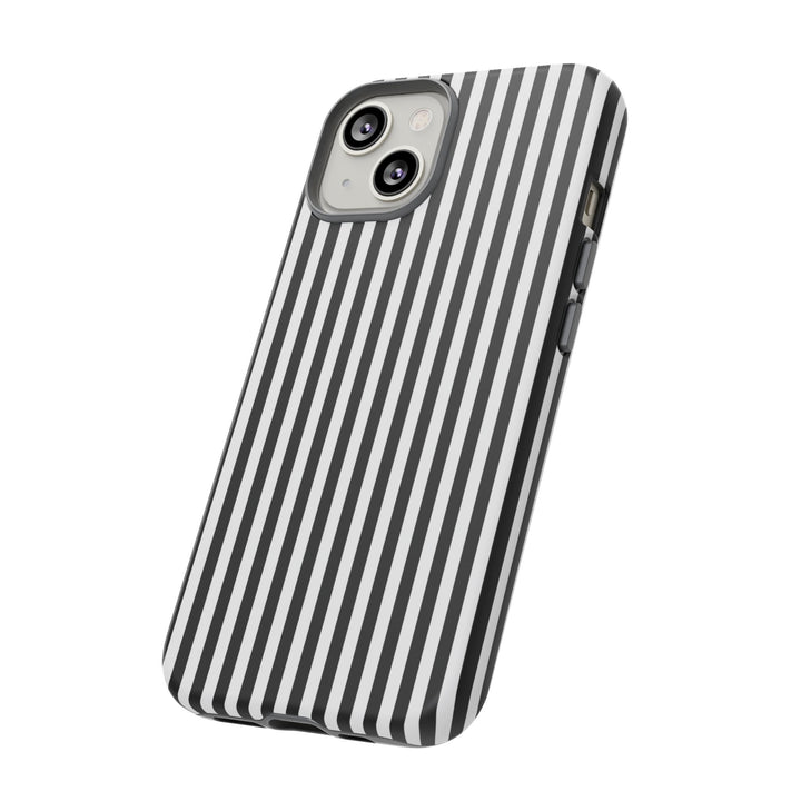 Tough Premium Black White Stripes Phone Case Gift for Her - For Apple iPhone 16 Pro Max 16e iPhone 15 Pro iPhone Iphone 14 Plus 13 Pro 12 SE XR - Studio40ParkLane
