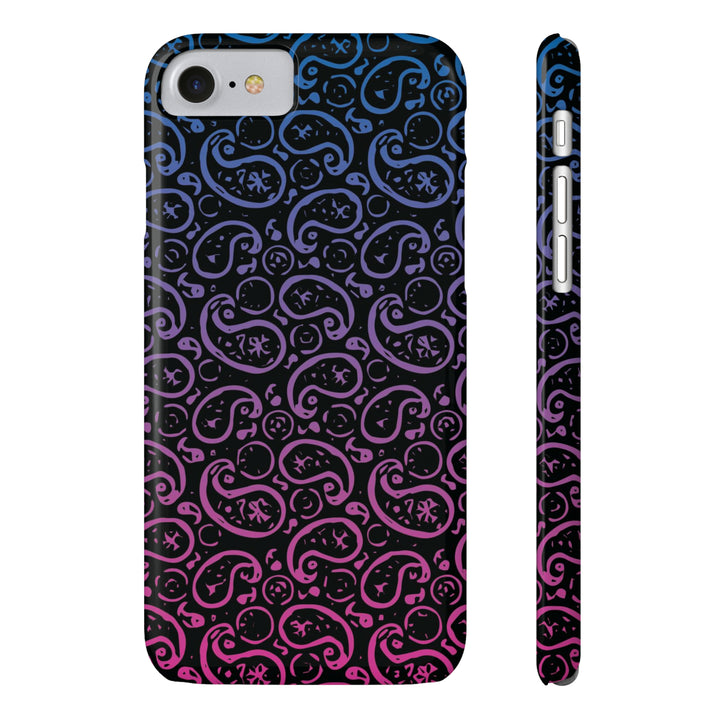 Slim Cute Phone Cases for Iphone - | iPhone 15 Case | iPhone 15 Pro Max Case, Iphone 14 Case, Iphone 14 Pro Max, Iphone 13, Paisley Blue Pink Black - Studio40ParkLane