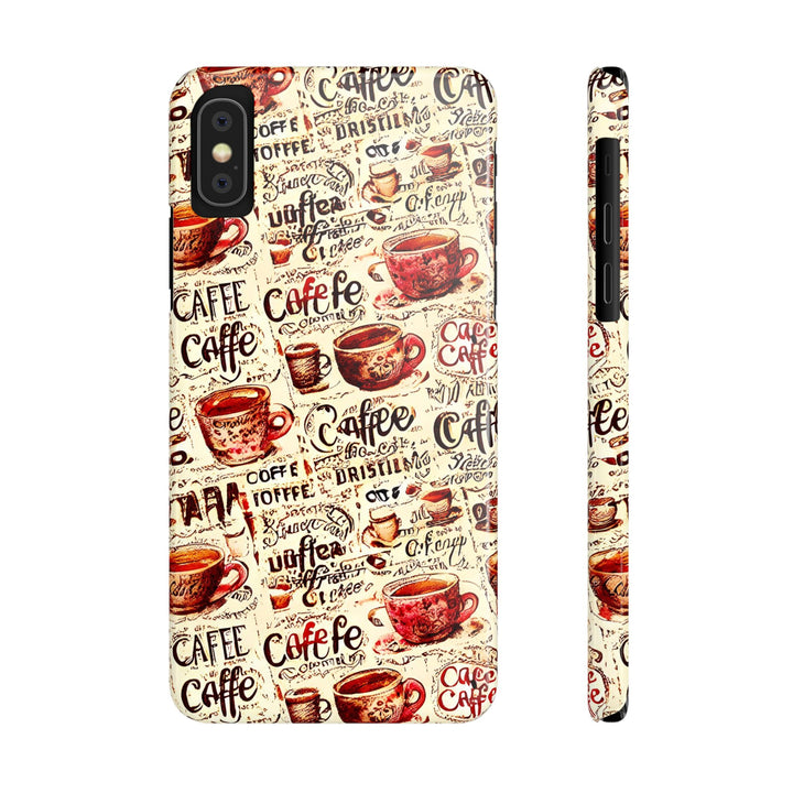 Slim Cute Phone Cases for Iphone - | iPhone 15 Case | iPhone 15 Pro Max Case, Iphone 14 Case, Iphone 14 Pro Max, Iphone 13, Paris Coffee Cup - Studio40ParkLane