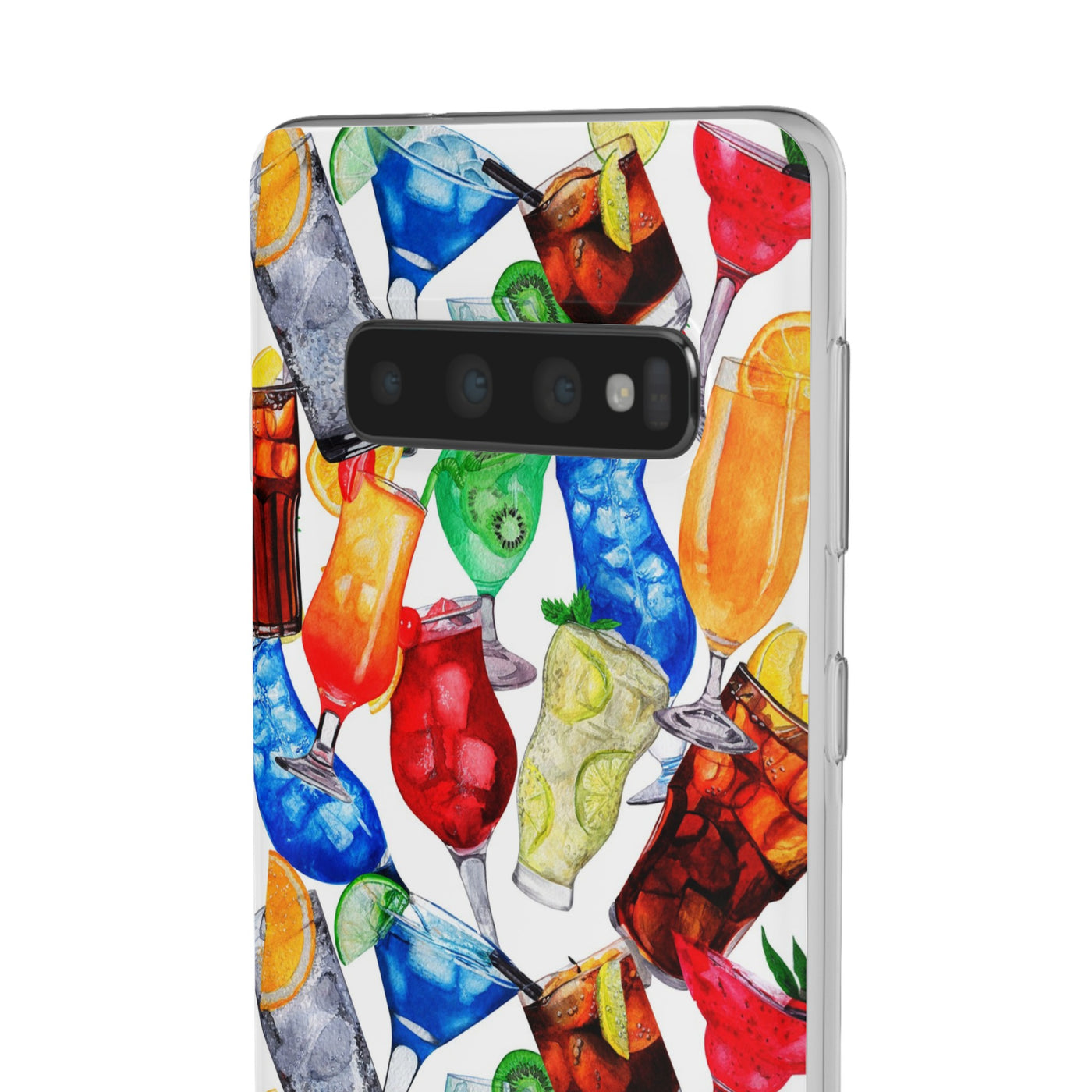 Cute Flexi Phone Cases, For Iphones and Samsung Galaxy Phones, Tropical Summer Fruit Cocktails, Galaxy S23 Phone Case, Samsung S22 Case, Samsung S21, Iphone 15, Iphone 14, Iphone 13