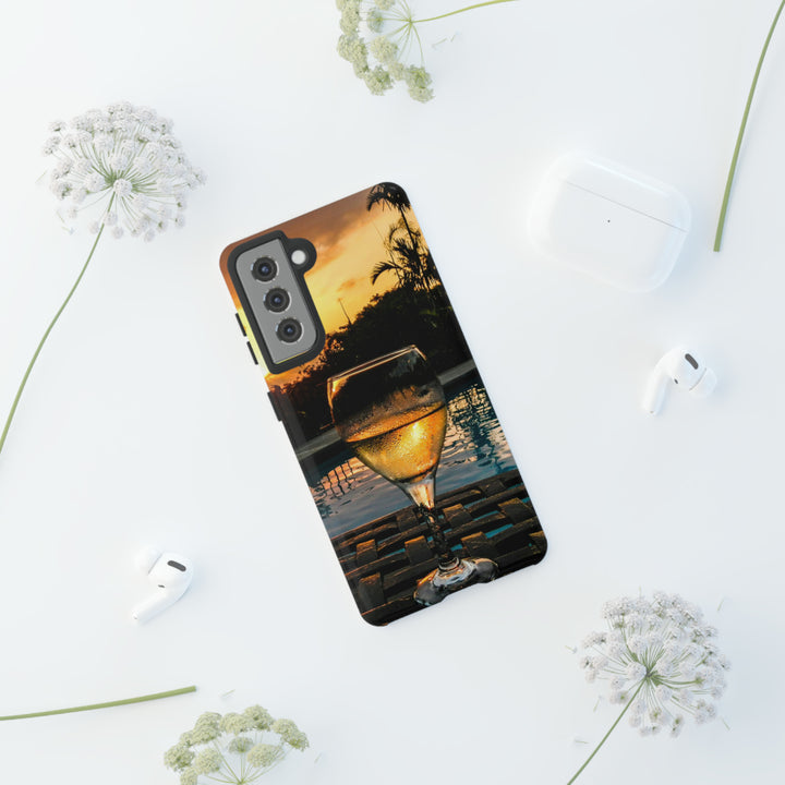 Samsung Galaxy Phone Case | Galaxy S23, S22, S21, S20 | Luxury Case Double Layered | Impact Resistant | Fashionable - Wine Glass 1 - Studio40ParkLane