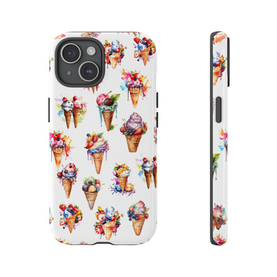 Impact Resistant, Summer Icecream, Cute Phone Cases for Samsung S24, S23, S22, S21, IPhone 15 pro, Iphone 14 pro, Iphone 13 IPhone 12, Iphone 11