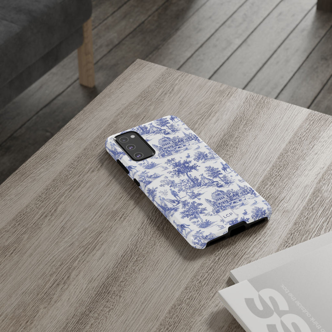 Personalized Custom French Toile Tough Cute Phone Case For Apple iPhone 18, 17, 16, 15 14, Pro Max, Samsung Galaxy S26, S25, S24 Plus Ultra