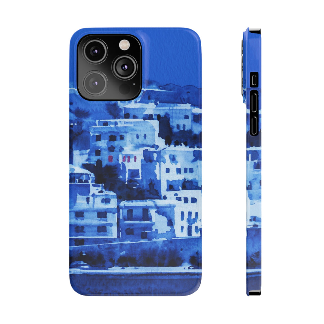 Slim Cute Phone Cases for Iphone | iPhone 15 Case | iPhone 15 Pro Max Case, Iphone 14, Iphone 14 Pro Max, Iphone 13, Greek Island Blue - Studio40ParkLane