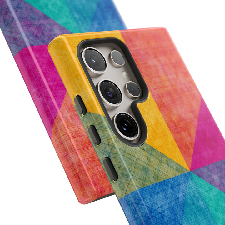 Impact Resistant, Colored Shapes, Cute Phone Cases for Samsung S24, S23, S22, S21, IPhone 15 pro Iphone 14 pro Iphone 13 IPhone 12 Iphone 11 - Studio40ParkLane