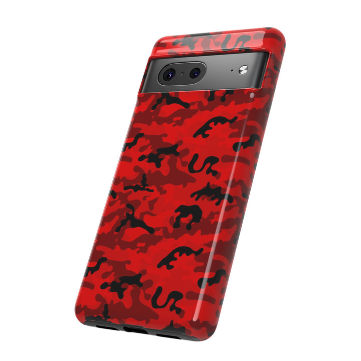 Impact Resistant, Red Camo Camouflage, Cute Phone Cases for Samsung S24, S23, S22, S21, IPhone 15 pro Iphone 14 pro Iphone 13 IPhone 12 Iphone 11 - Studio40ParkLane