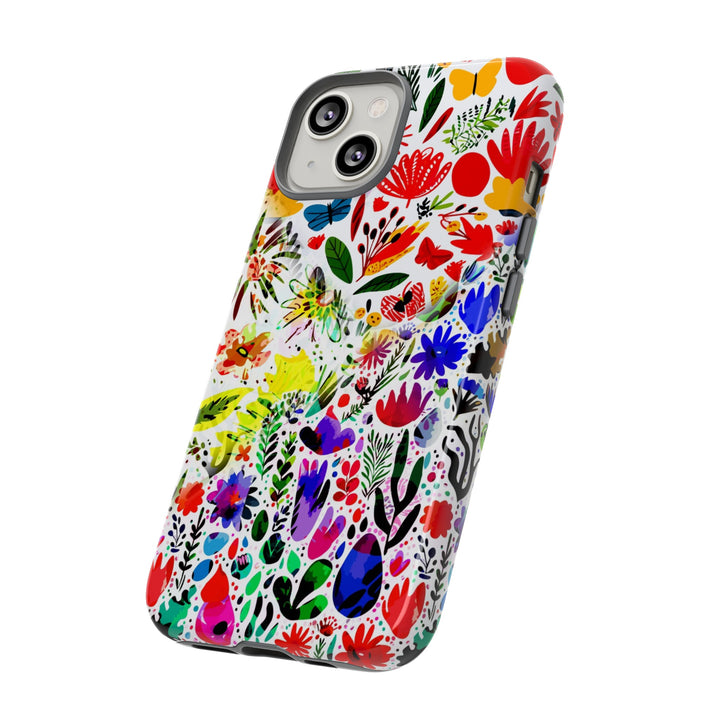 Impact Resistant, Colored Flowers, Cute Phone Cases for Samsung S24, S23, S22, S21, IPhone 15 pro Iphone 14 pro Iphone 13 IPhone 12 Iphone 11 - Studio40ParkLane