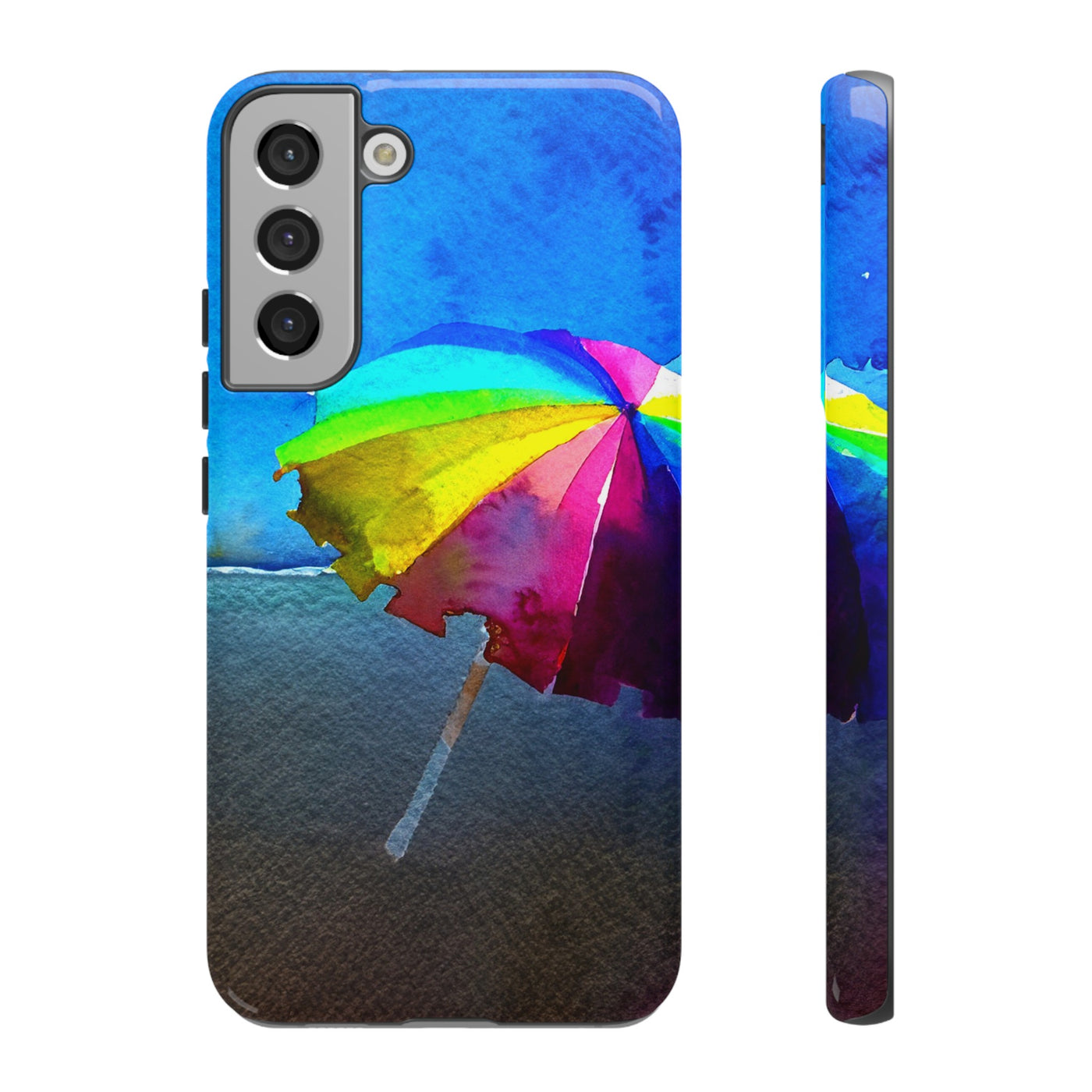 Cute Samsung Case | Cool Iphone Case | Summer Colorful Beach Parasol, Samsung S24, S23, S22, S21, IPhone 15 Case | Iphone 14 Case, Iphone 13 Case