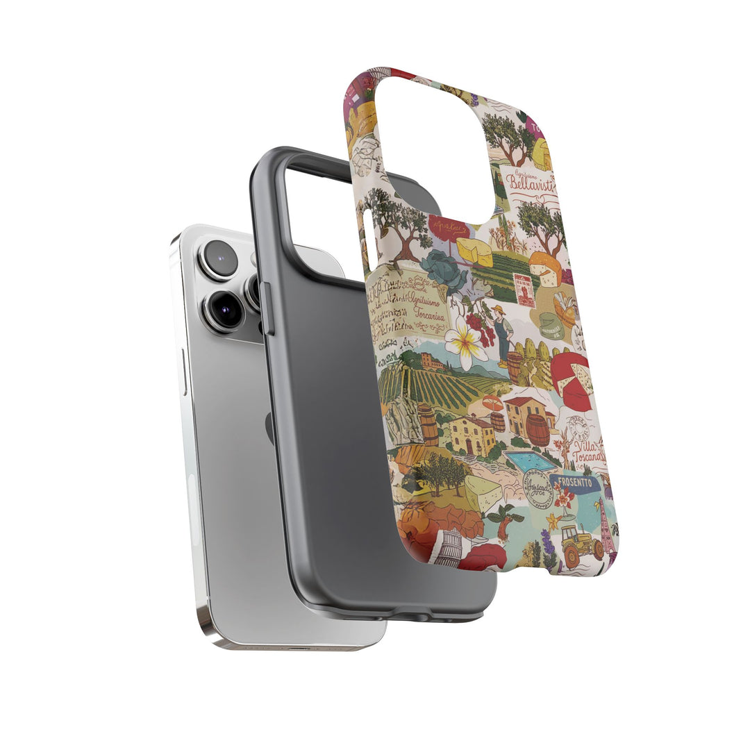 Italy Tuscany Coquette Collage Tough Premium Phone Case - For iPhone 17 Pro Max iPhone 16 Pro iPhone 15 Iphone 14 Plus 13 Pro 12 11 10 XR - Studio40ParkLane