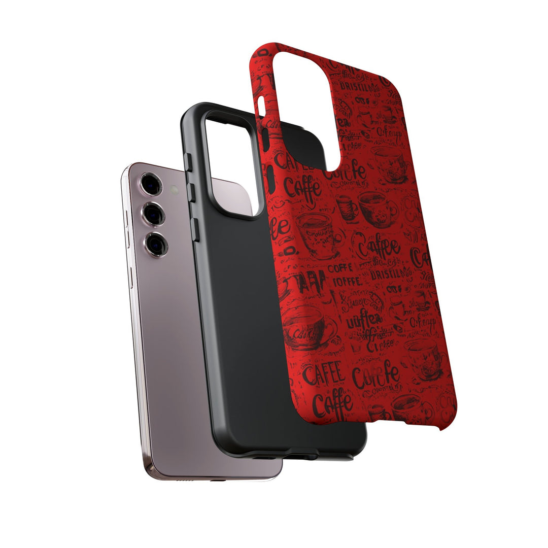 Cute Samsung Phone Case | Aesthetic Samsung Phone Case | Galaxy S23, S22, S21, S20 | Red Black Coffee, Protective Phone Case - Studio40ParkLane