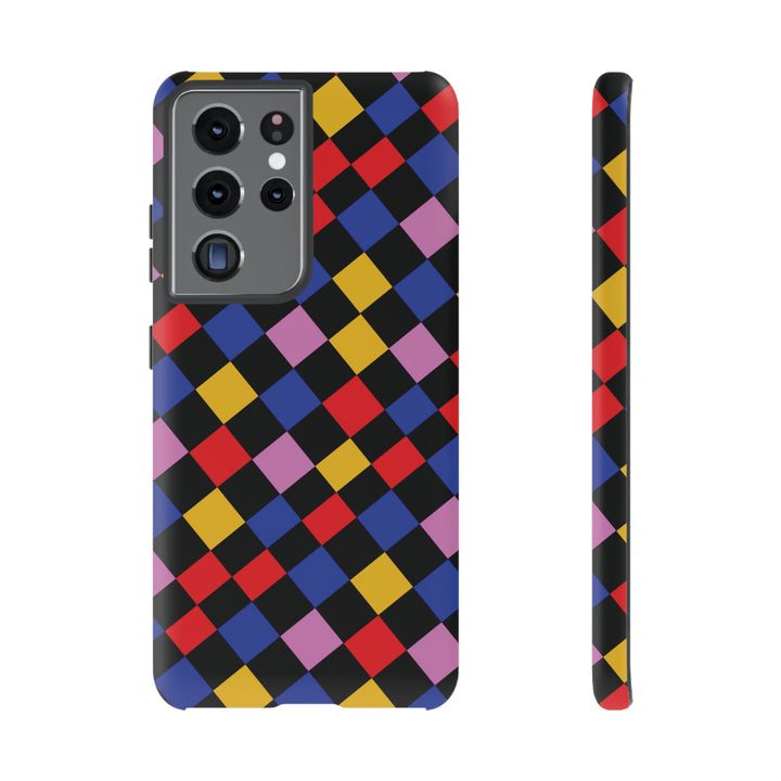 Aesthetic Tough Colorful Checkerboard Phone Case Premium - For iPhone 17 Pro Max iPhone 16 Pro iPhone 15 Iphone 14 Plus 13 Pro 12 11 10 XR - Studio40ParkLane