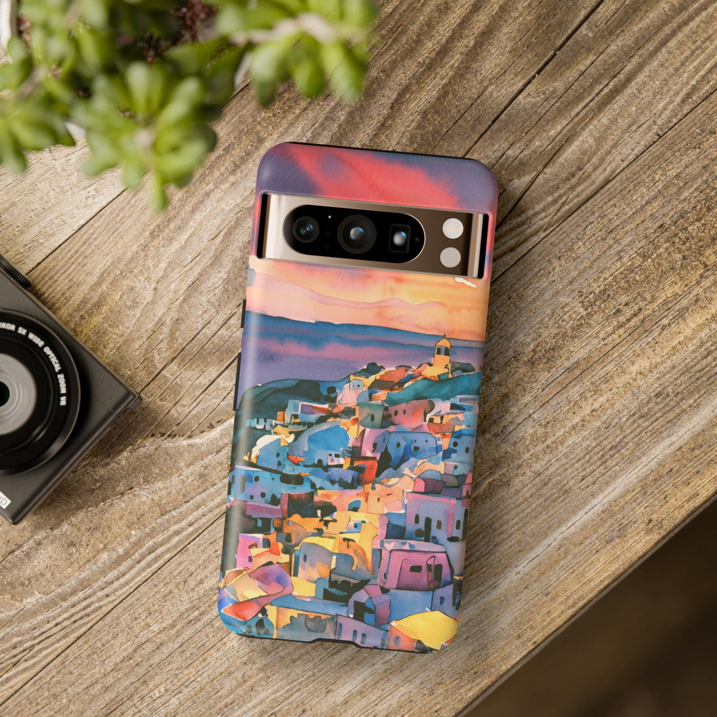 Impact Resistant, Greek Sunset, Cute Phone Cases for Samsung S24, S23, S22, S21, IPhone 15 pro Iphone 14 pro Iphone 13 IPhone 12 Iphone 11