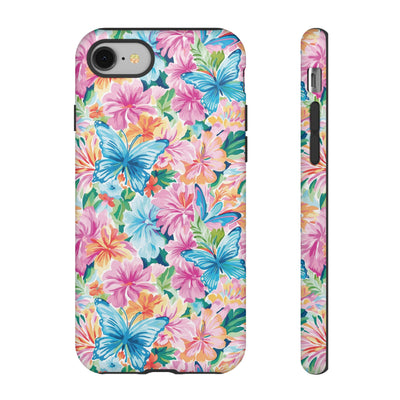 Premium Tough Butterflies Flowers Cute Phone Cases for Samsung S24, S23, S22, S21, S20, Plus and Ultra, Iphone 16 Pro Max,15, 14, 13, 12, 11, 10