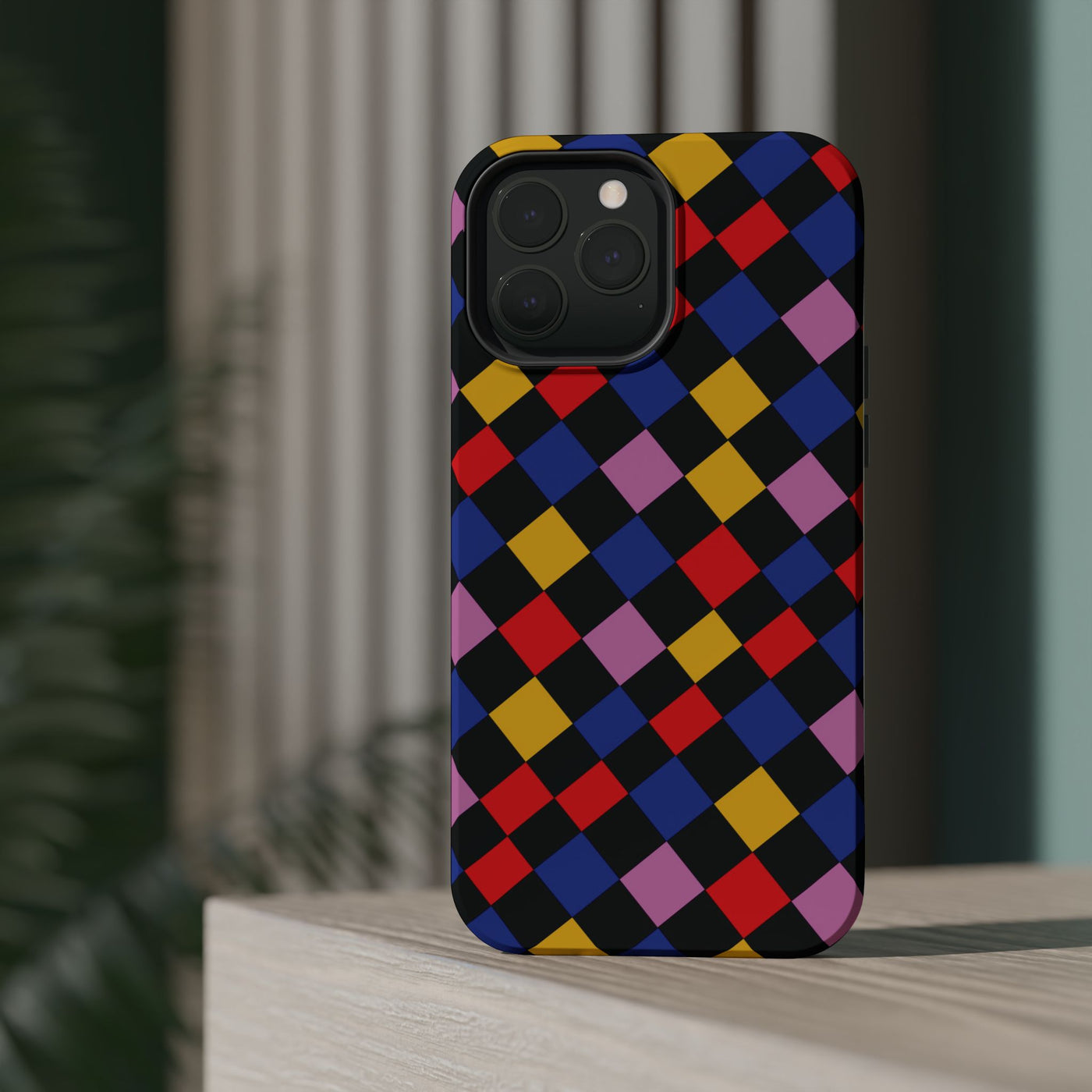 Aesthetic Colorful Checkerboard Tough Magsafe Phone Case - For iPhone 17 Pro Max iPhone 16 Pro iPhone 15 Iphone 14 Plus 13 Pro 12 11 Gift - Studio40ParkLane