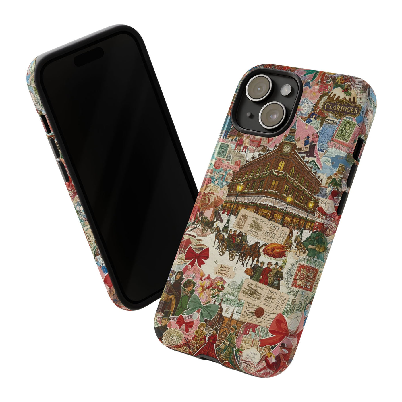 Aesthetic Tough London Coquette Collage Premium Phone Case - For iPhone 17 Pro Max iPhone 16 Pro iPhone 15 Iphone 14 Plus 13 Pro 12 11 10 XR - Studio40ParkLane