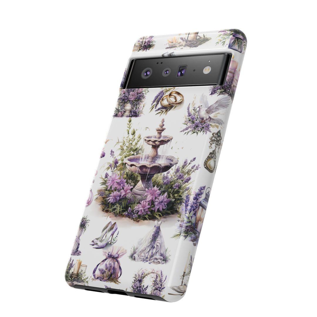 Impact Resistant, Lavender Wedding, Cute Phone Cases for Samsung S24, S23, S22, S21, IPhone 15 pro Iphone 14 pro Iphone 13 IPhone 12 Iphone 11 - Studio40ParkLane
