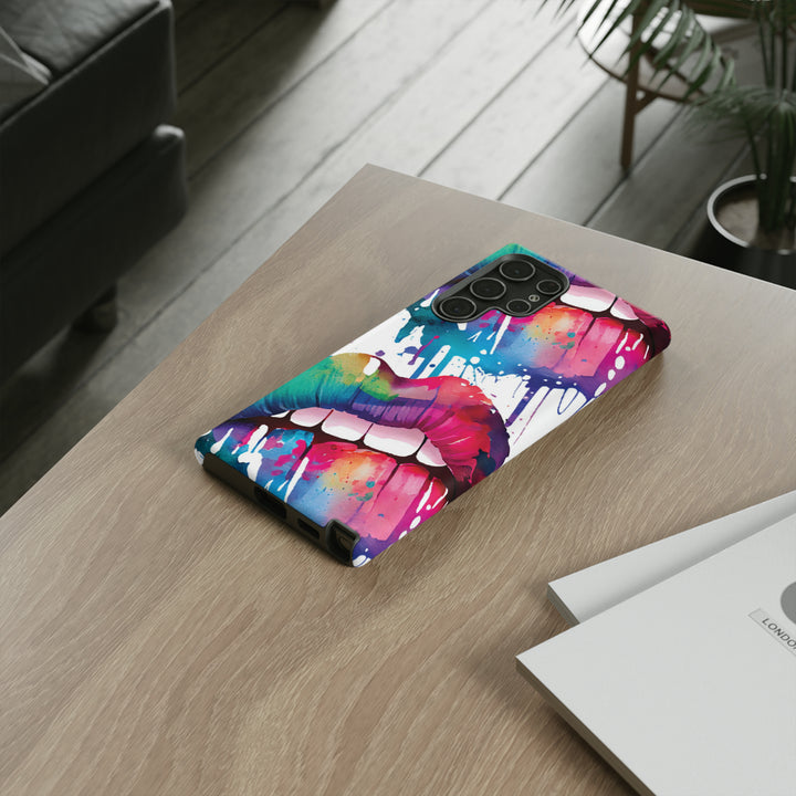 Cute Samsung Phone Case | Aesthetic Samsung Phone Case | Smile Lips Colorful | Galaxy S23, S22, S21, S20 | Luxury Double Layer | Cool - Studio40ParkLane