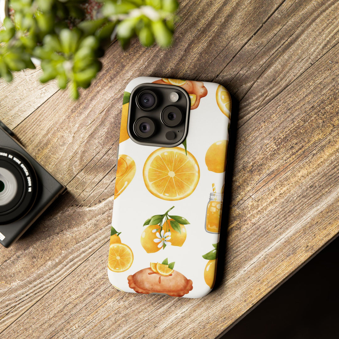 Impact Resistant, Lemon Fruit Pie, Cute Phone Cases for Samsung S24, S23, S22, S21, IPhone 15 pro Iphone 14 pro Iphone 13 IPhone 12 Iphone 11 - Studio40ParkLane