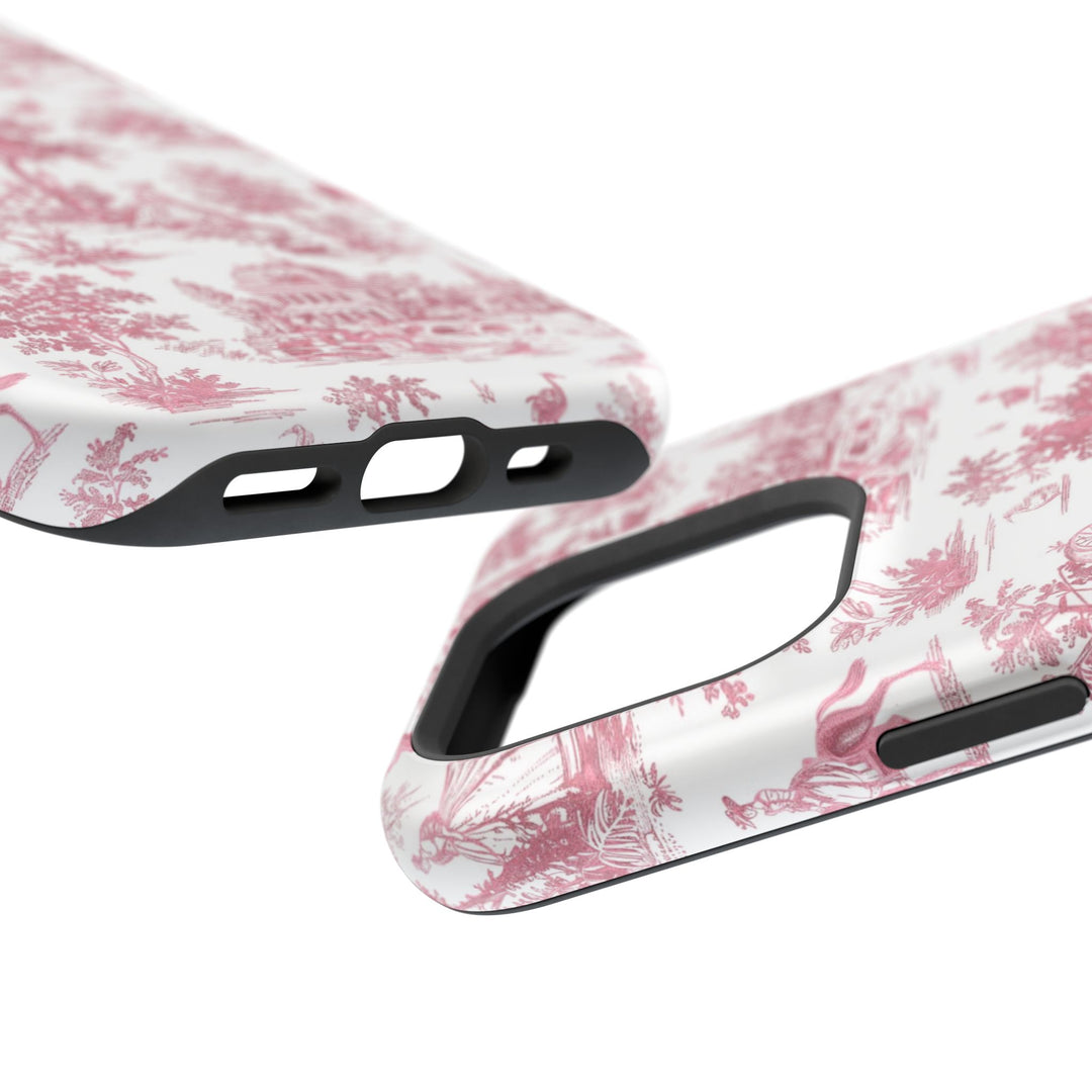 French Pink Toile Magsafe Cute Phone Case for Iphone Gift for Her, iPhone 16 Case | iPhone 15 Pro Max Case, Iphone 14, Iphone 14 Pro Max, Iphone 13, Iphone 12 - Studio40ParkLane