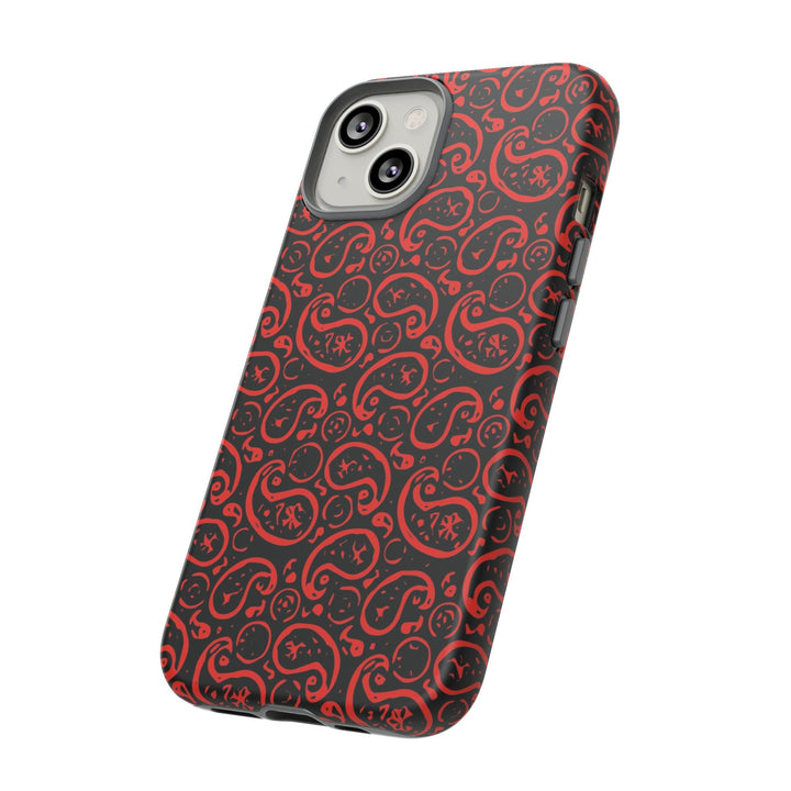 Cute IPhone Case | iPhone 15 Case | iPhone 15 Pro Max Case, Iphone 14 Case, Iphone 14 Pro Max Case IPhone Case for Art Lovers, Paisley Red - Studio40ParkLane