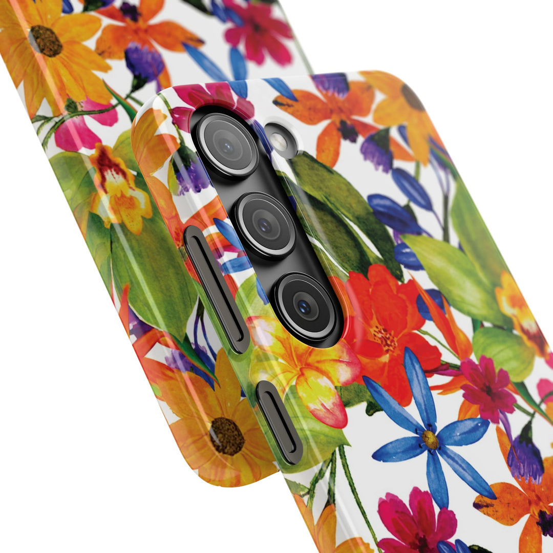 Sleek Snap Colorful Flowers Cute Phone Case for iPhone 16 15 14 13 12 11 X Xs Max Xr Pro Plus Samsung Galaxy S24 S23 S22 S21 S20 Note Ultra