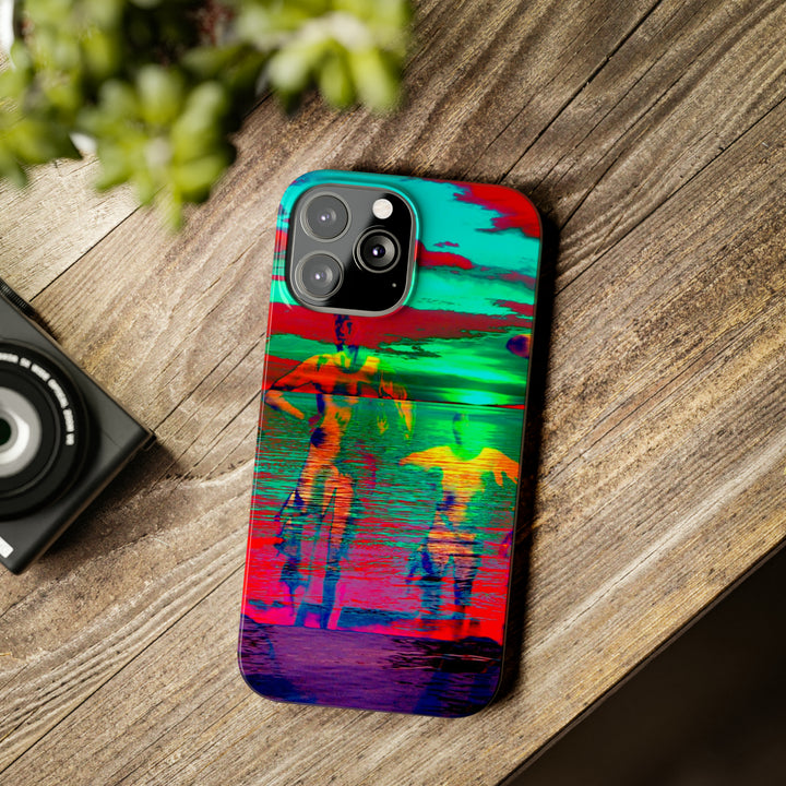 Slim Cute Phone Cases for Iphone - | iPhone 15 Case | iPhone 15 Pro Max Case, Iphone 14 Case, Iphone 14 Pro Max, Iphone 13, Sunset Mystery Dance - Studio40ParkLane
