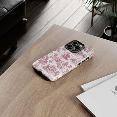 Premium Tough French Toile Gift for Her Cute Phone Cases for Samsung S25, S24, S23, S22, S21 Iphone, 16, 15, 14, 13, 12 Plus Max Pro Ultra - Studio40ParkLane