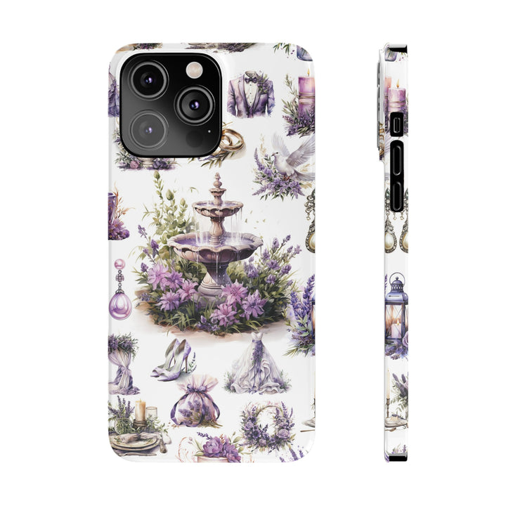 Slim Cute Phone Cases for Iphone | iPhone 15 Case | iPhone 15 Pro Max Case, Iphone 14, Iphone 14 Pro Max, Iphone 13, Lavender Wedding Theme - Studio40ParkLane