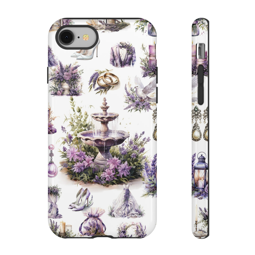 Impact Resistant, Lavender Wedding, Cute Phone Cases for Samsung S24, S23, S22, S21, IPhone 15 pro Iphone 14 pro Iphone 13 IPhone 12 Iphone 11 - Studio40ParkLane