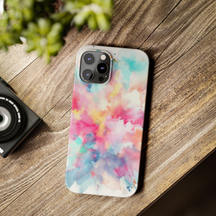 Slim Paint Splash Pink Gift for Her Cute Phone Cases for Iphone 16 Pro Max | iPhone 15 Case | iPhone 15 Pro Max Case, Iphone 14, Iphone 14 Pro Max, Iphone 13 12 11 8 7 - Studio40ParkLane