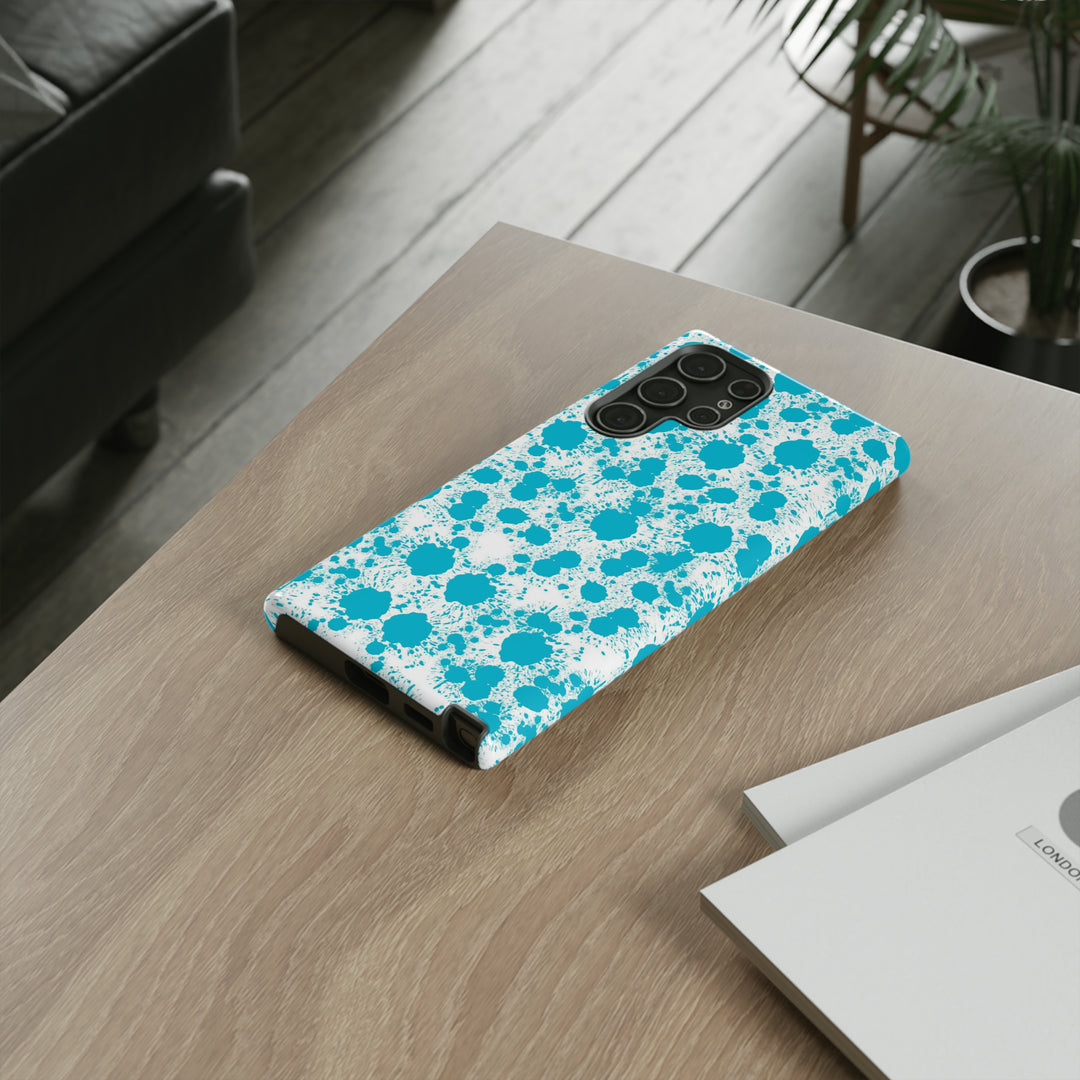 Cute Samsung Phone Case | Aesthetic Samsung Phone Case | Paint Splash Light Blue | Galaxy S23, S22, S21, S20 | Luxury Double Layer | Cool - Studio40ParkLane