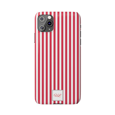 Slim Custom Personalized Winterberry Red Striped Phone Case for Iphone 17 - | iPhone 16 Pro Max Case | iPhone 15 Case Iphone 14 13 12 11 10 9 8 - Studio40ParkLane