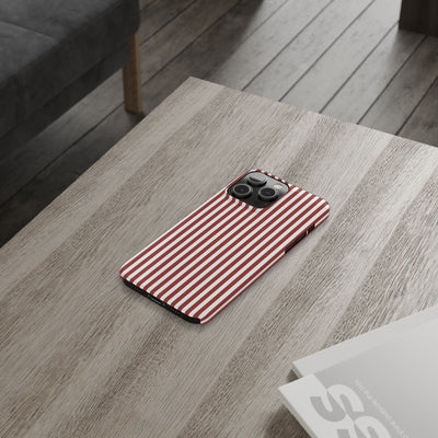 Slim Farmhouse Red Striped Cute Phone Case for Iphone 16 - | iPhone 15 Pro Max Case | iPhone 14 Case Iphone 13 12 11 10 9 8 7 Gift for Her - Studio40ParkLane