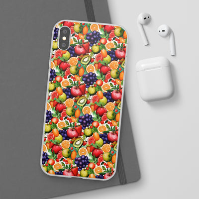 Cute Flexi Phone Cases, Summer Fruit Mix, Compatible with Samsung Galaxy S23, Samsung S22, Samsung S21, Samsung S20, Galaxy S20 Ultra