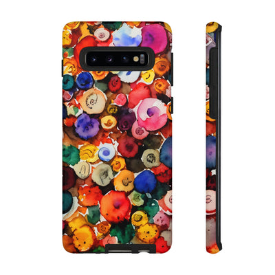 Impact Resistant, Fall Colors Buttons, Cute Phone Cases for Samsung S24, S23, S22, S21, IPhone 15 pro Iphone 14 pro Iphone 13 IPhone 12 Iphone 11