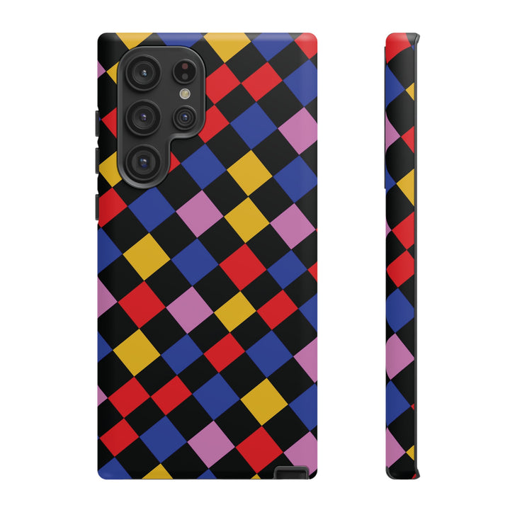 Aesthetic Tough Colorful Checkerboard Phone Case Premium - For iPhone 17 Pro Max iPhone 16 Pro iPhone 15 Iphone 14 Plus 13 Pro 12 11 10 XR - Studio40ParkLane