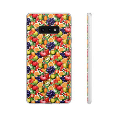 Cute Flexi Phone Cases, Summer Fruit Mix, Compatible with Samsung Galaxy S23, Samsung S22, Samsung S21, Samsung S20, Galaxy S20 Ultra