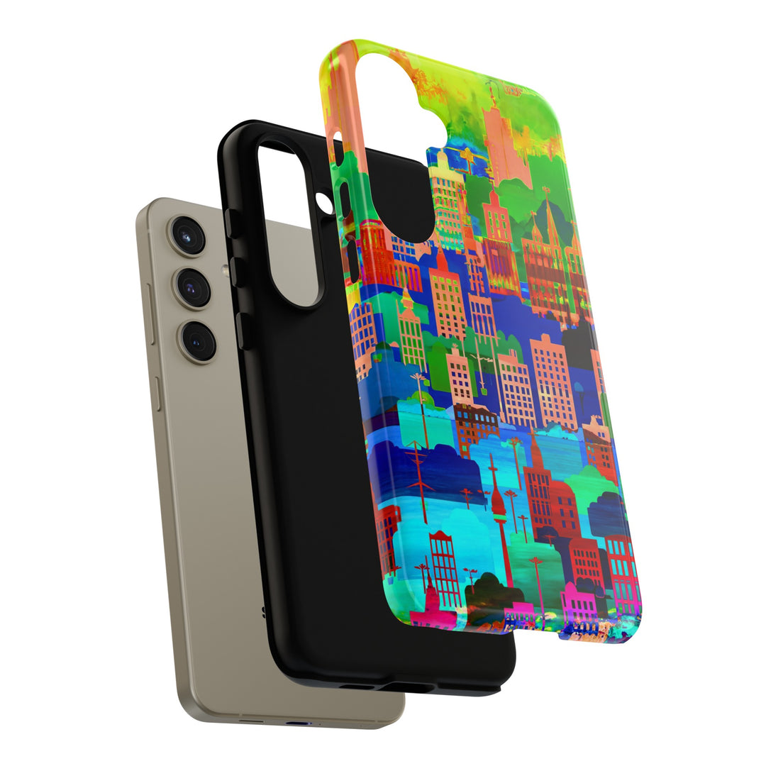 Cute Samsung Case | Cool Iphone Case | Summer City Skyline, Samsung S24, S23, S22, S21, IPhone 15 Case | Iphone 14 Case, Iphone 13 Case - Studio40ParkLane